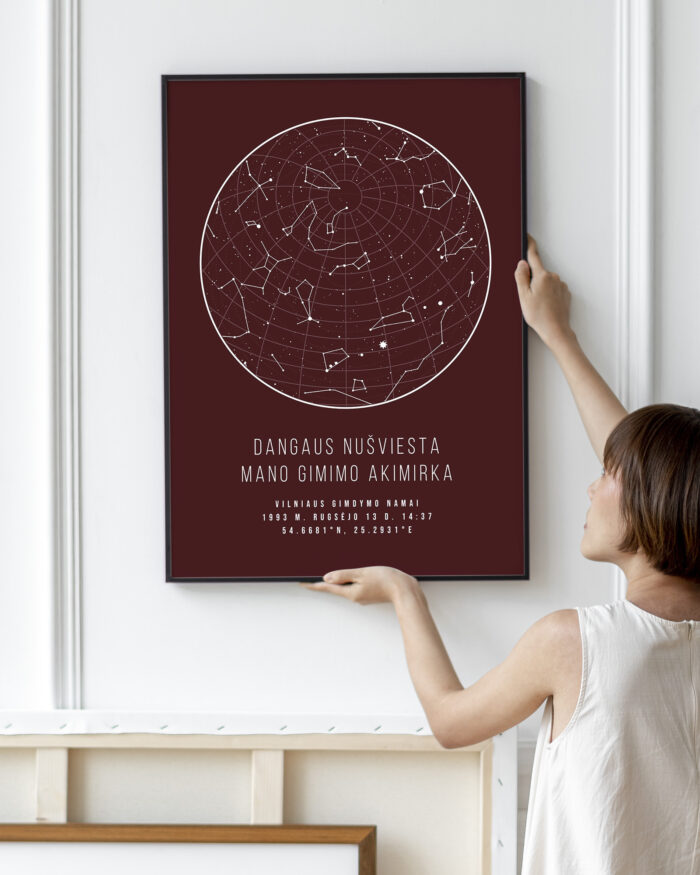 Žvaigždėlapis ant popieriaus – Bordo