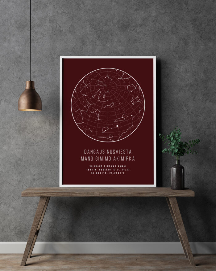 Žvaigždėlapis ant popieriaus – Bordo